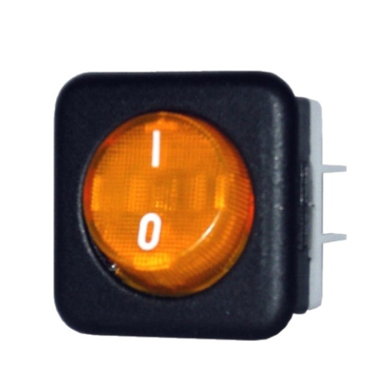 PREKIDAC SIROKI 0-I OKRUGLI INDIKATOR NARANDZASTI 16A 125C 4 kontakta 25x25mm