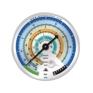 MANOMETAR 80mm REZERVNI DEO MASTERCOOL MBL NISKI PRITISAK CELZIUS BAR R134A R404A R407C R22 R507A