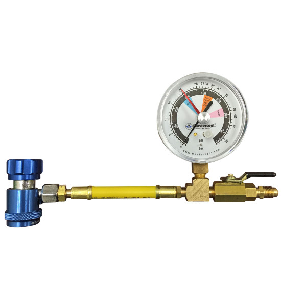 KONTROLNI MANOMETAR SA PRIKLJUCKOM ZA R1234YF MASTERCOOL 53042-YF MANOMETAR 80mm