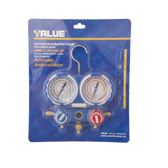MANOMETAR SA CREVIMA 2/2 R-410a 407c R404a 134a VALUE VMG-2-R410a-05