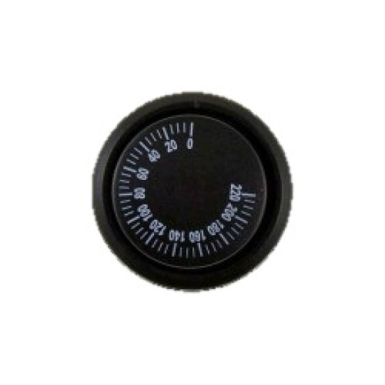 DUGME TERMOSTATA SA ROZETNOM 0-200C CRNO
