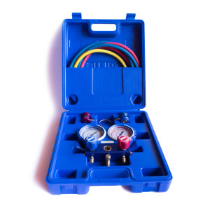 MANOMETAR U KOFERU SA CREVIMA ZA AUTO KLIME R 134A VALUE  VMG-2-R134A