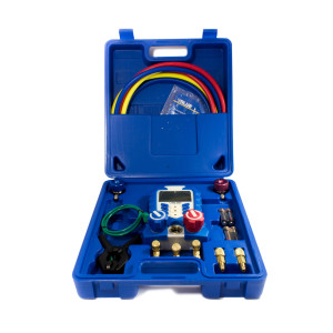 DIGITALNI MANOMETAR U KOFERU SA CREVIMA R-134,407,410,404,406,1234  VDG-1 VALUE