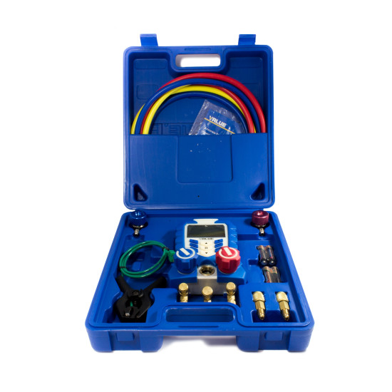 DIGITALNI MANOMETAR U KOFERU SA CREVIMA R-134,407,410,404,406,1234  VDG-1 VALUE